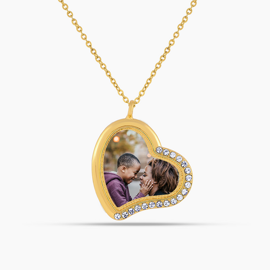 Radiant Heart Photo Pendant