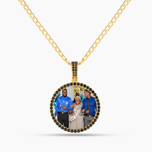 Black Onyx Photo Pendant