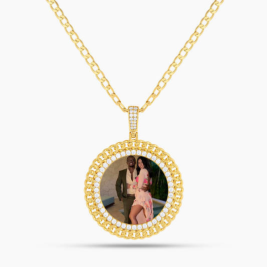 Cuban Medallion Photo Pendant