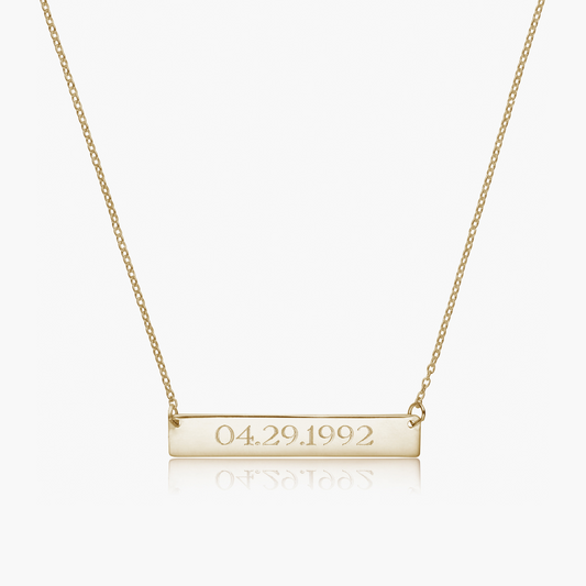 Engraved Long Bar Pendant