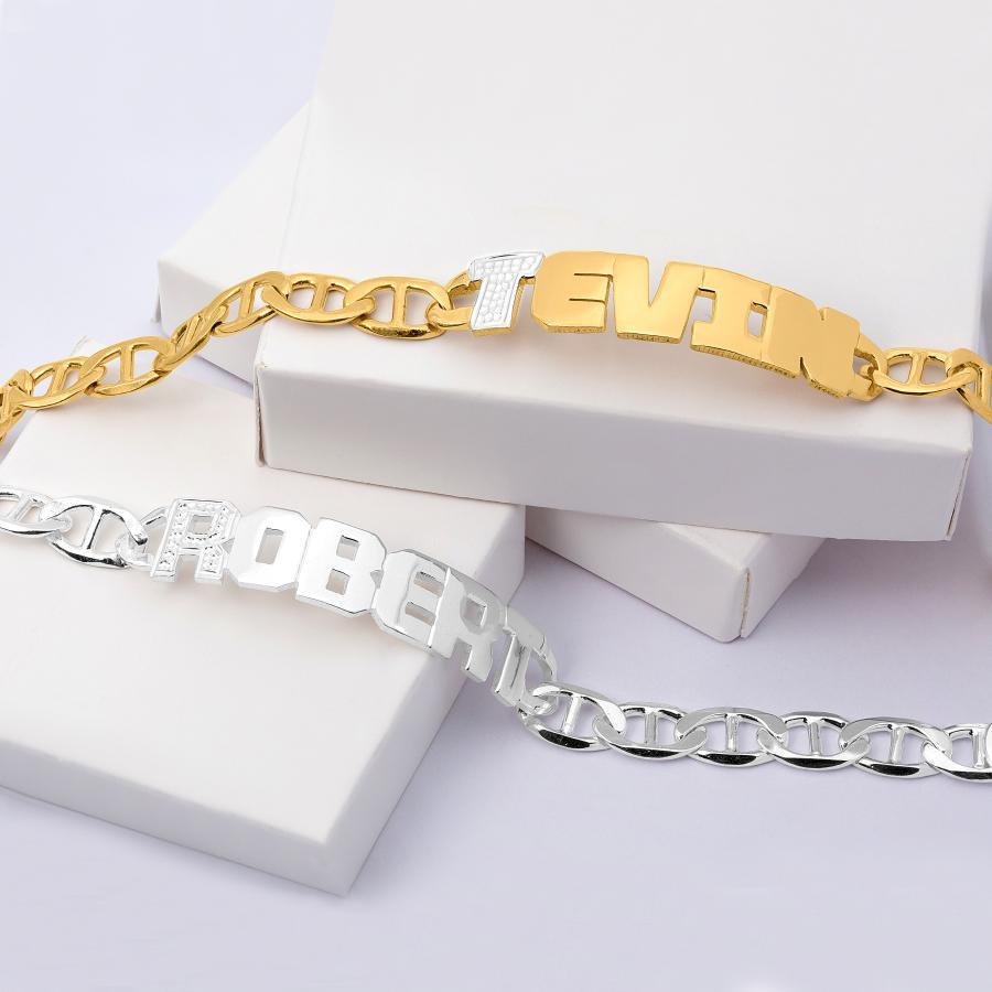Name Bracelets - Iced Men's Name Bracelet