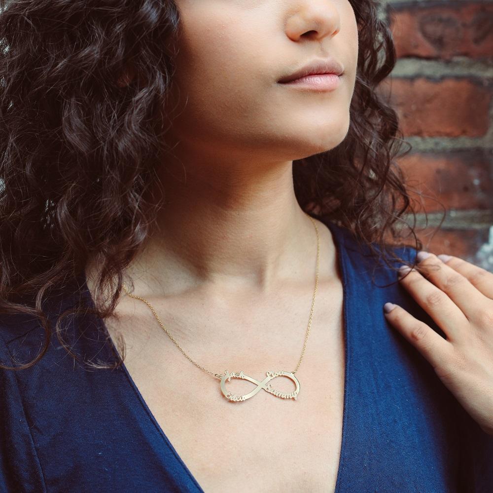 Name Necklace - Infinity Four Name Necklace