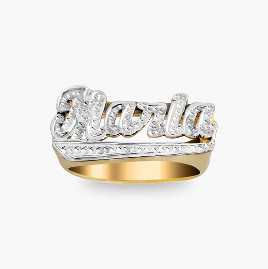 Frosted Name Ring