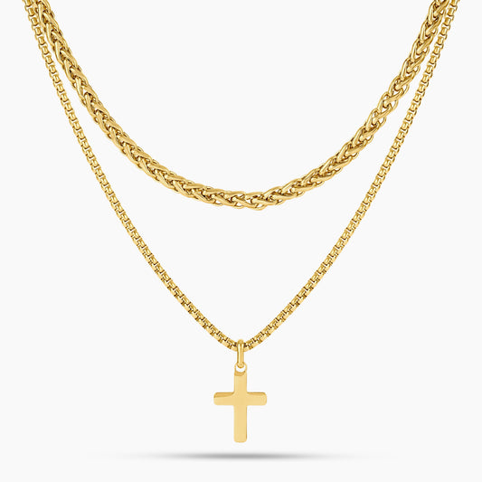 Heavenly Layered Cross Pendant